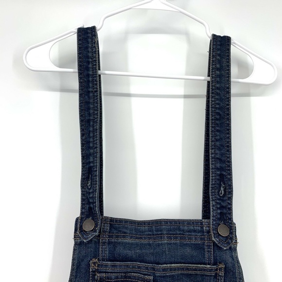 Free People Washed Denim Overalls Skinny Jeans - Picture 5 of 12